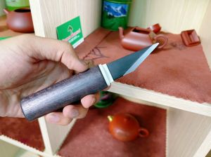 Dao ghép, gọt thẹo TAY PHẢI THÉP 2 LỚP cán gỗ Nội Địa Japan